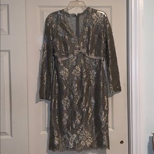 Vintage Silver Lace Dress
